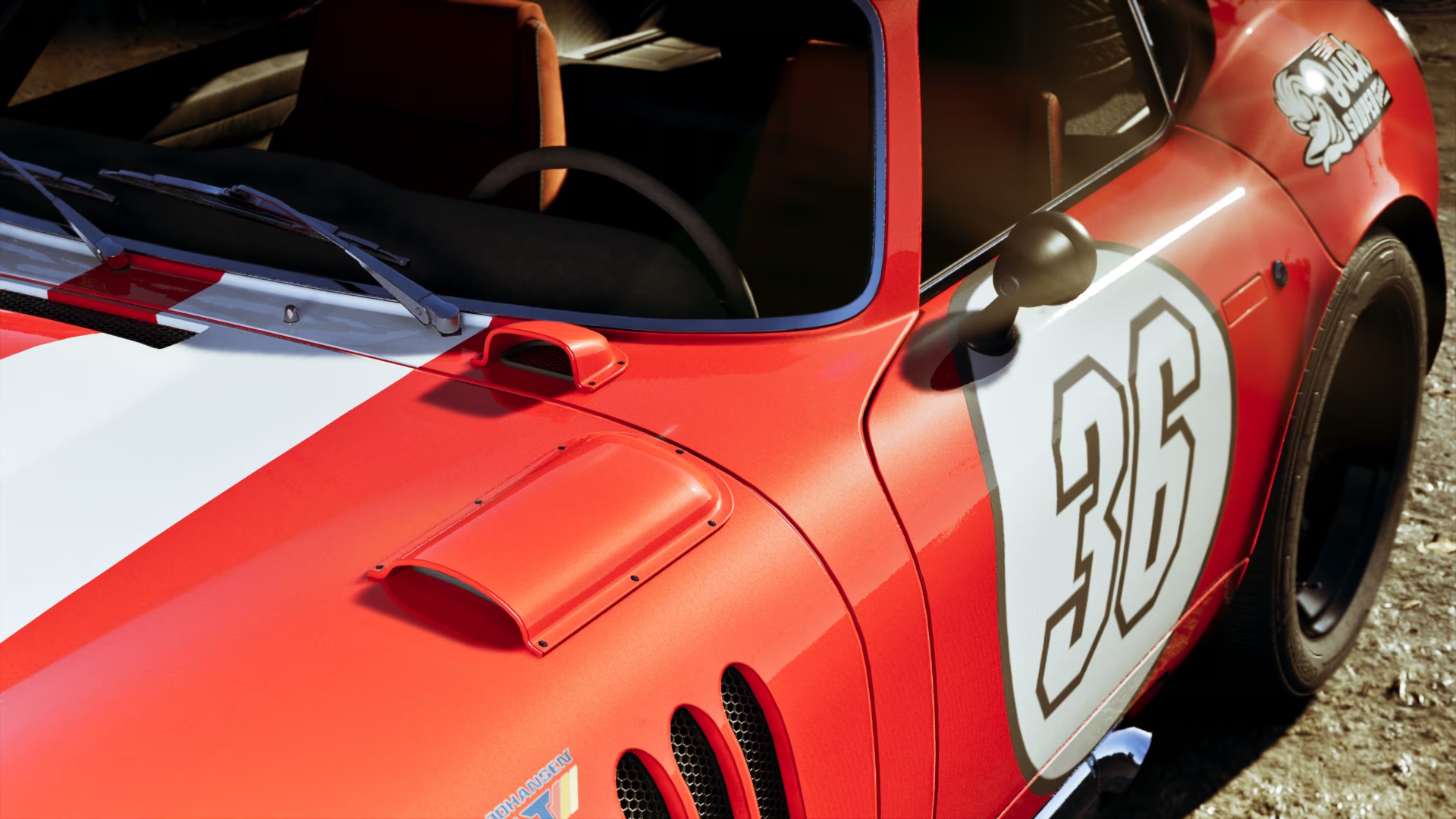 Race-spec #36 side detail